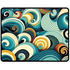 Waves Fleece Blanket (medium) by fructosebat