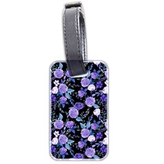 Dark Floral Luggage Tag (two Sides) by fructosebat