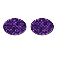 Purple Scales! Cufflinks (oval) by fructosebat