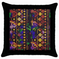 Background Graphic Throw Pillow Case (black) by Ravend