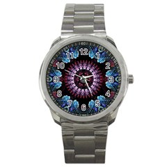 Digitalart Kaleidoscope Sport Metal Watch by Sparkle