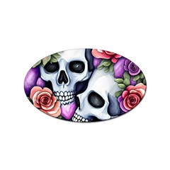 Floral Skeletons Sticker Oval (100 Pack) by GardenOfOphir