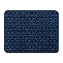 Blue Diamonds Motif Fancy Pattern Design Small Mousepad by dflcprintsclothing