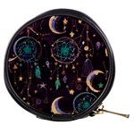 Bohemian  stars, moons, and dreamcatchers Mini Makeup Bag Front