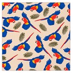 Bird Animals Parrot Pattern Square Satin Scarf (36  x 36 ) Front