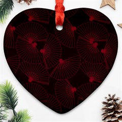 Folding Fan Seamless Pattern Ornament (heart) by Pakemis