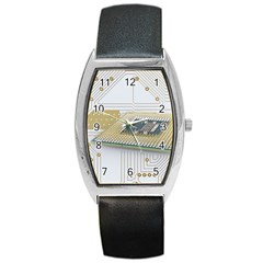 Technics Design Element Set Pattern Graphic Symbol Barrel Style Metal Watch by danenraven