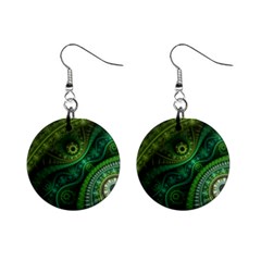 Abstract Pattern Design Art Fabric Decoration Mini Button Earrings by danenraven