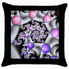 Background Fractal Annotation Sample Fantasy Throw Pillow Case (black) by Ravend