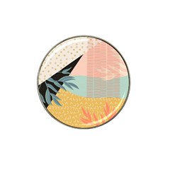 Leaves Pattern Design Colorful Decorative Texture Hat Clip Ball Marker (4 Pack) by Ravend