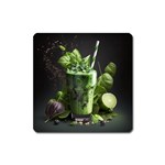 Ai Generated Drink Spinach Smooth Apple Ginger Square Magnet Front