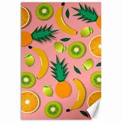 Fruits Tropical Pattern Design Art Canvas 12  X 18  by Ravend