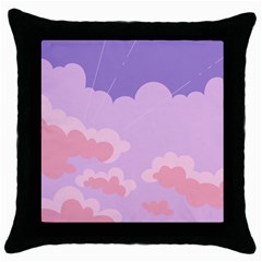 Sky Nature Sunset Clouds Space Fantasy Sunrise Throw Pillow Case (black) by Ravend