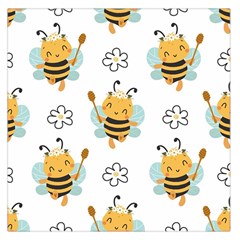 Art Bee Pattern Design Wallpaper Background Square Satin Scarf (36  X 36 ) by Ravend