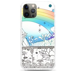 Rainbow Fun Cute Minimal Doodle Drawing Arts Iphone 12 Pro Max Tpu Uv Print Case by Ravend