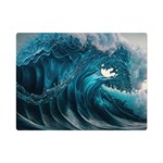 Tsunami Waves Ocean Sea Water Rough Seas 3 One Side Premium Plush Fleece Blanket (Mini) 35 x27  Blanket Front