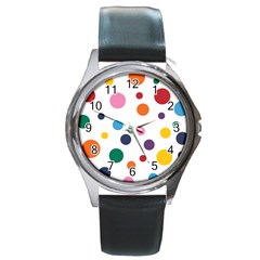 Polka Dot Round Metal Watch by 8989