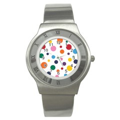 Polka Dot Stainless Steel Watch by 8989