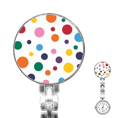 Polka Dot Stainless Steel Nurses Watch by 8989