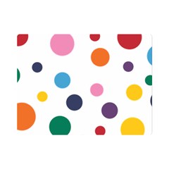 Polka Dot One Side Premium Plush Fleece Blanket (mini) by 8989