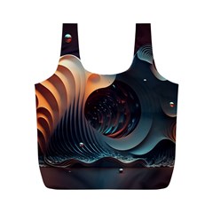 Ai Generated Space Design Fractal Light Motion Full Print Recycle Bag (m) by Ravend