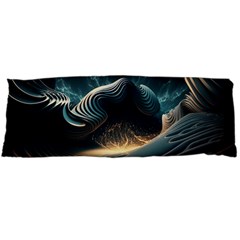 Ai Generated Swirl Space Design Fractal Light Body Pillow Case (dakimakura) by Ravend