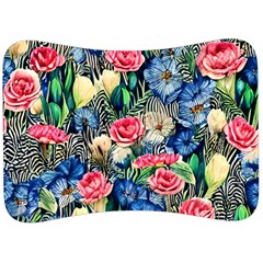 Exquisite Watercolor Flowers Velour Seat Head Rest Cushion by GardenOfOphir