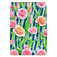 Dazzling Watercolor Flowers Removable Flap Cover (l)