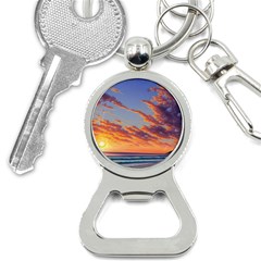 Summer Sunset Over Beach Bottle Opener Key Chain by GardenOfOphir