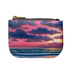 Sunset Over The Beach Mini Coin Purse