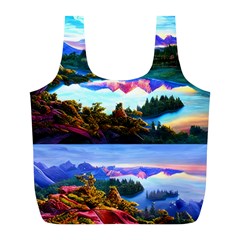 Solemn Soft Pastel Sunset Full Print Recycle Bag (l) by GardenOfOphir