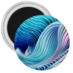 Ocean Waves Pastel 3  Magnets by GardenOfOphir