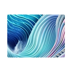 Ocean Waves Pastel One Side Premium Plush Fleece Blanket (mini) by GardenOfOphir