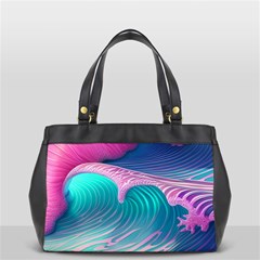 Pink Waves On The Beach Oversize Office Handbag by GardenOfOphir