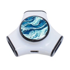 Summer Ocean Waves 3-port Usb Hub by GardenOfOphir