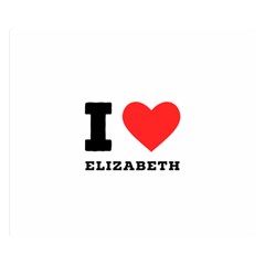 I Love Elizabeth  One Side Premium Plush Fleece Blanket (small) by ilovewhateva