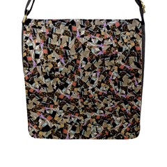 Mystic Geometry Abstract Print Flap Closure Messenger Bag (l) by dflcprintsclothing