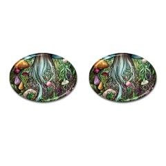 Craft Mushroom Cufflinks (oval) by GardenOfOphir