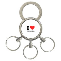 I Love Amanda 3-ring Key Chain by ilovewhateva