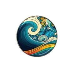 Waves Wave Ocean Sea Abstract Whimsical Abstract Art Hat Clip Ball Marker (10 Pack) by Pakemis