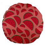 Watermelon Red Food Fruit Healthy Summer Fresh Large 18  Premium Round Cushions Back