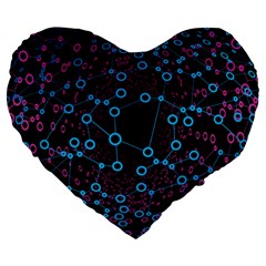 Artificial Intelligence Network Large 19  Premium Heart Shape Cushions by Semog4