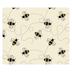 Insects Bees Digital Paper One Side Premium Plush Fleece Blanket (small) by Semog4