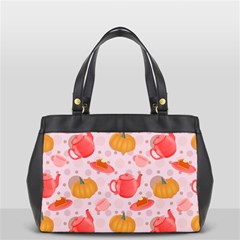 Pumpkin Tea Cup Pie Dessert Oversize Office Handbag (2 Sides) by Semog4