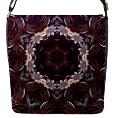 Rosette Kaleidoscope Mosaic Abstract Background Flap Closure Messenger Bag (s) by Jancukart