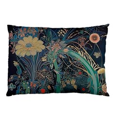 Ai Generated Flower Trees Forest Mystical Forest Pillow Case (two Sides) by Ravend