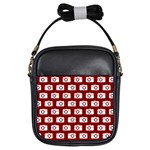 Modern Chic Vector Camera Illustration Pattern Girls Sling Bag Front