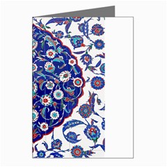 Art Pattern Design Blue Old Style Greeting Cards (pkg Of 8)