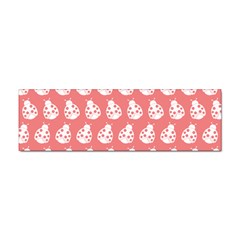 Coral And White Lady Bug Pattern Sticker Bumper (10 Pack) by GardenOfOphir