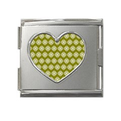 Abstract Knot Geometric Tile Pattern Mega Link Heart Italian Charm (18mm)